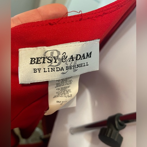 Betsy & Adam Red Bubble Skirt Dress - Picture 11 of 13